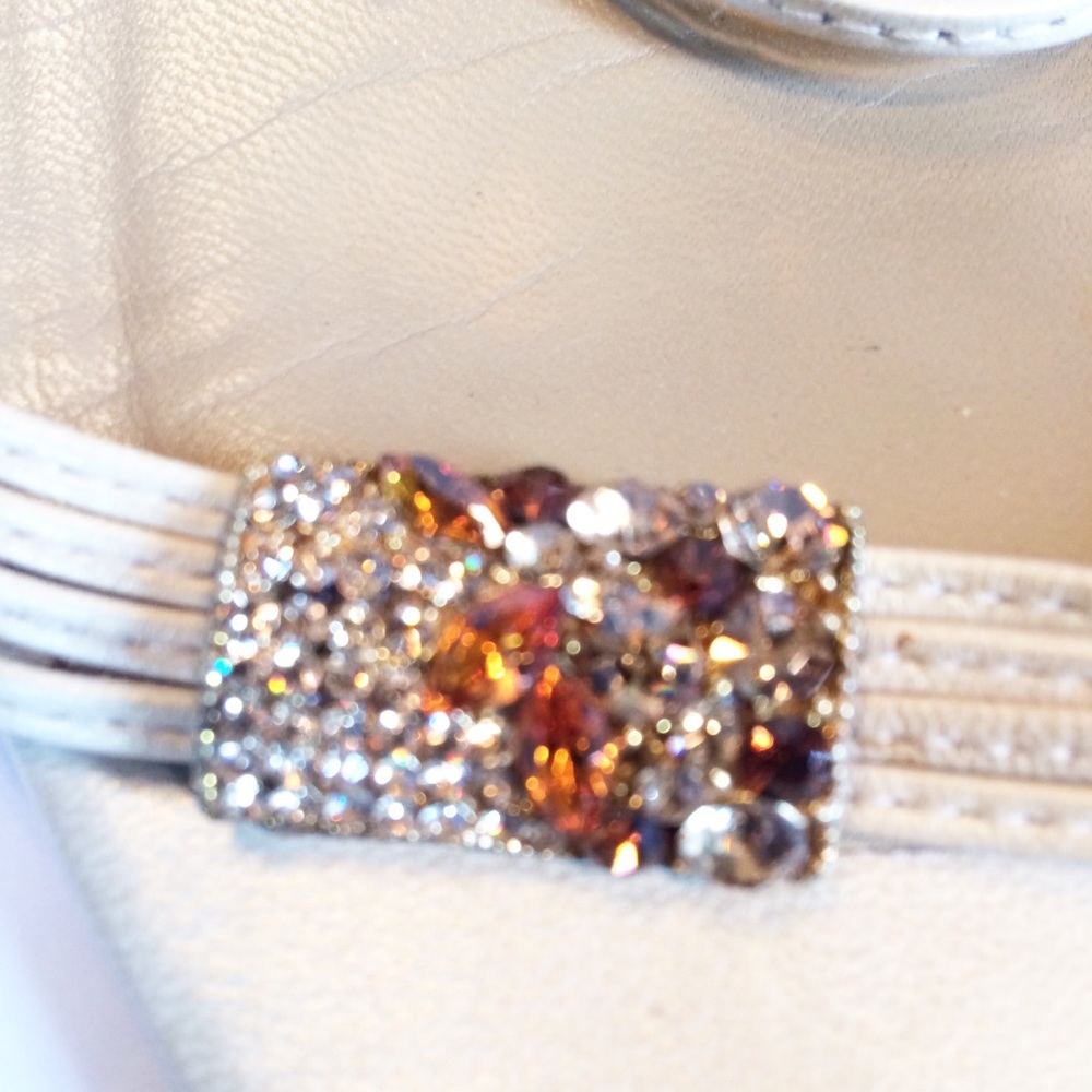 Stuart Weitzman Rhinestone Embellished Sandals - Picture 4 of 7